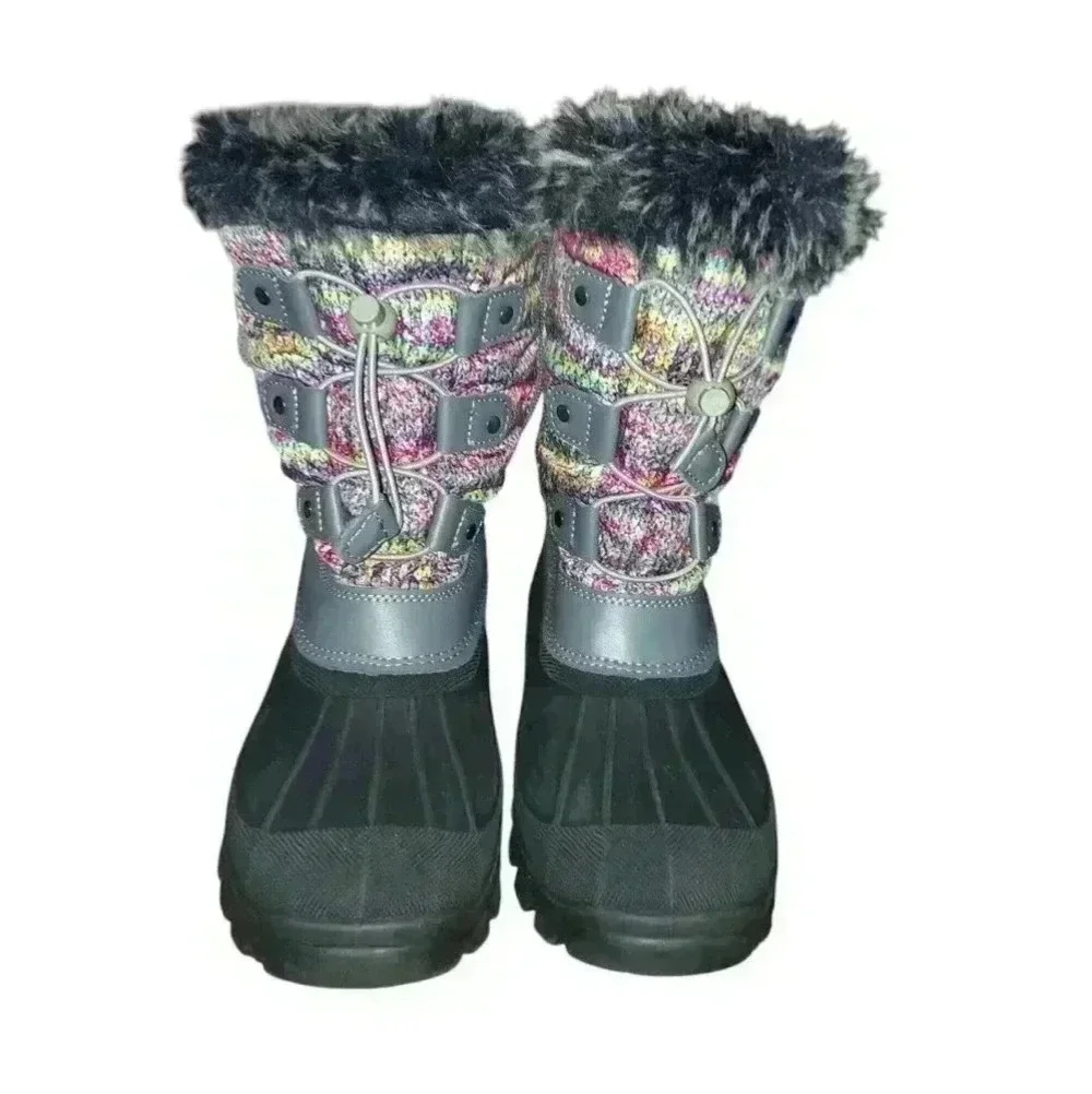 Like New Kids Waterproof Faux Fur Lined Snow Winter Boot
